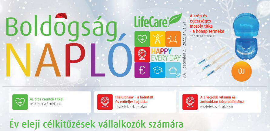 Lifecare boldogság napló 2021 december 2-től 2022 január 24-ig